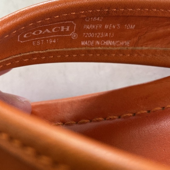 COACH Men’s  Leather Flip Flops Size 10M main image 5